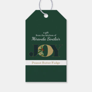 Etiqueta Para Presente Presente de Natal da Cozinha Xadrez Black Watch