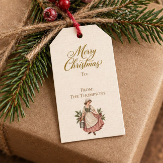 Etiqueta Para Presente Presente de Natal da Leitaria Vintage
