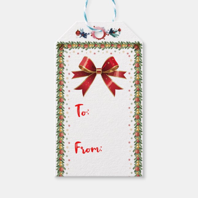 Etiqueta Para Presente Presente de Natal Decorativo  (Frente)