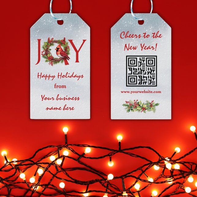 Etiqueta Para Presente Presente de Natal Empresarial   (Add a personal touch to your gifts with our custom Christmas business tags! Order yours today!)