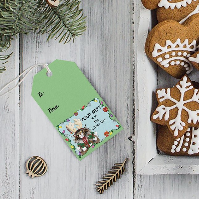 Etiqueta Para Presente Presente de Natal Gelado Verde Engraçado (Criador carregado)