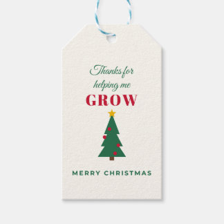 Etiqueta Para Presente Presente de Natal para Professores que Me Ajudaram