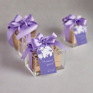 Etiqueta Para Presente Presente de Texto Personalizado Design branco Flor
