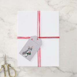 Etiqueta Para Presente Presente do buldogue francês do feriado do