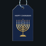 Etiqueta Para Presente Presente Judeu Hanukkah menorah Presente Presente<br><div class="desc">O porta-velas judeu menorah com velas com etiqueta azul de presente para personalizar o seu presente. Você pode personalizar editando o texto ou simplesmente excluindo o texto se preferir.</div>