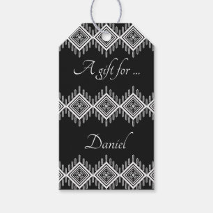 Etiqueta Para Presente Presente personalizado preto e branco para você