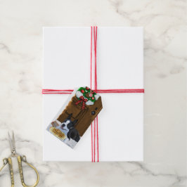 Etiqueta Para Presente Presentes de Natal em Boston Terrier