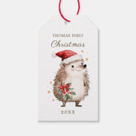 Etiqueta Para Presente Presépio de Natal do Bebê ouriço 1º Natal