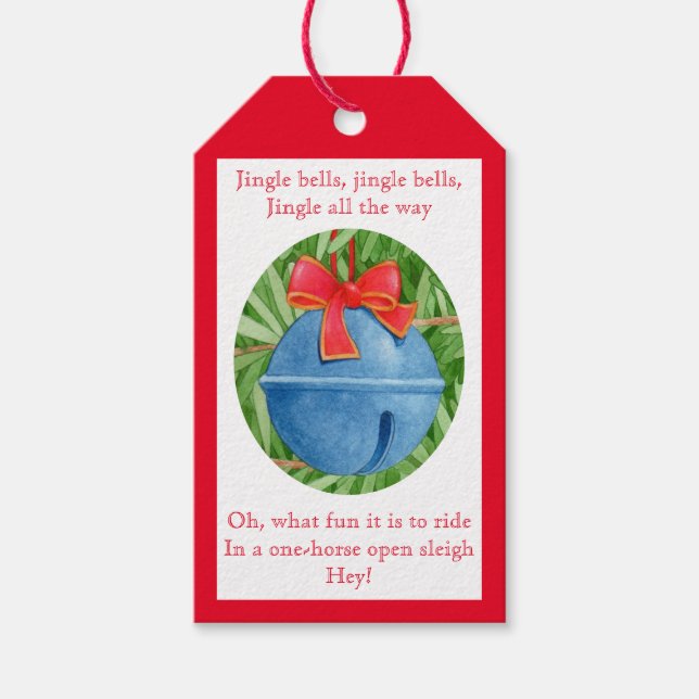 ETIQUETA PARA PRESENTE PRESILHAS DE PRESENTE JINGLE BELLS II (Frente)