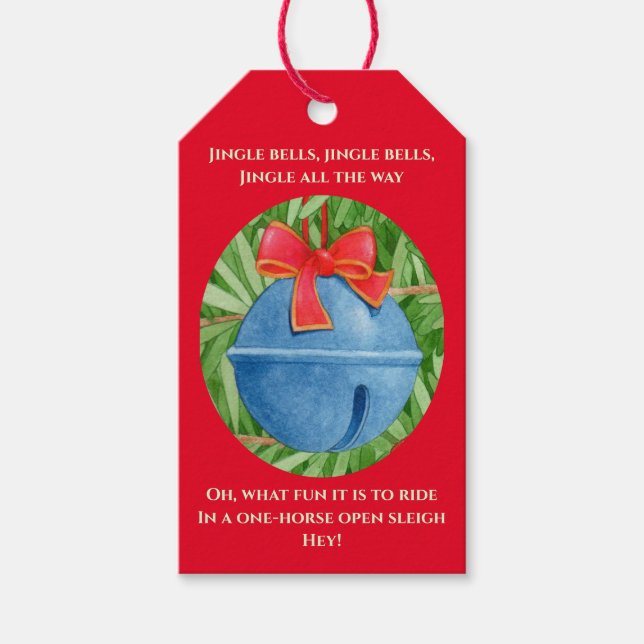 ETIQUETA PARA PRESENTE PRESILHAS DE PRESENTE JINGLE BELLS III (Frente)