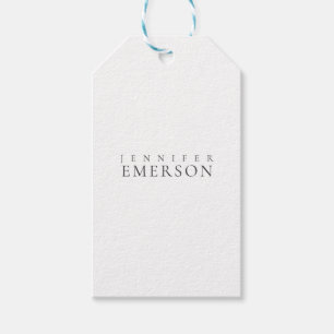Etiqueta Para Presente Preto branco profissional minimalista moderno simp