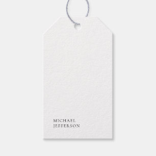 Etiqueta Para Presente Preto e Branco Minimalista Simples Moderno