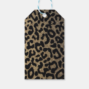 Etiqueta Para Presente Preto e brilho Dourado