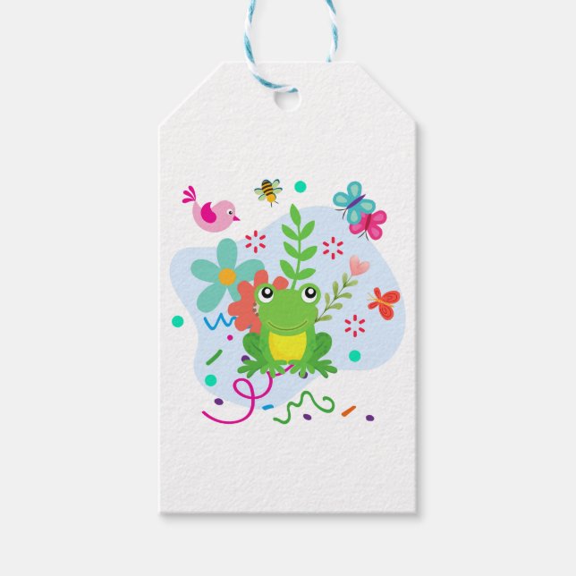 Etiqueta Para Presente Primavera no Jardim (Frente)