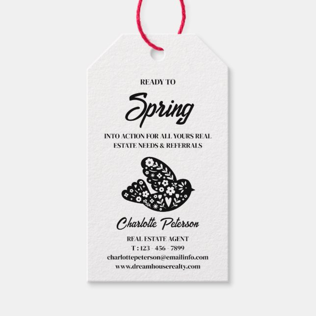 Etiqueta Para Presente Primavera Real Estate Pop por (Frente)