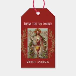 Etiqueta Para Presente Primeira Comunhão Jesus Chalice Lace