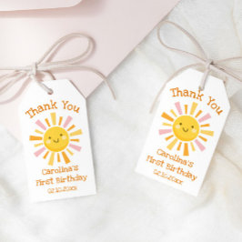 Etiqueta Para Presente Primeira Viagem ao Redor do Sol Aniversário Obriga