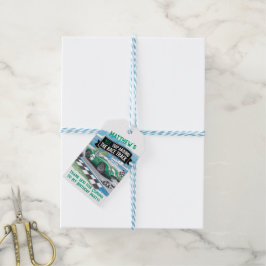 Etiqueta Para Presente Primeira viagem em volta dos Obrigados de aniversá