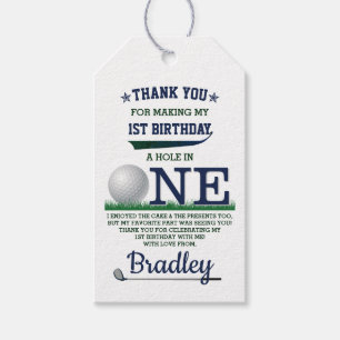 Etiqueta Para Presente Primeiro aniversario de Golf PAR-TEE