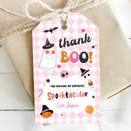 Etiqueta Para Presente Primeiro aniversario Fantasma Rosa Halloween