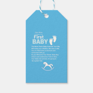 Etiqueta Para Presente Primeiro Bebê Blue Boy