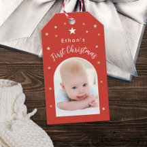 Primeiro Natal do Bebê Foto Personalizada Festivo