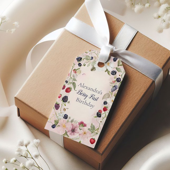 Etiqueta Para Presente Primeiro primeiro aniversario do Strawberry Berry (Criador carregado)