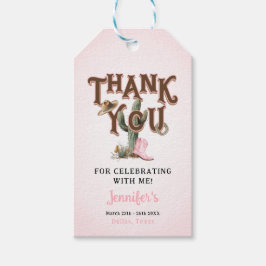 Etiqueta Para Presente Primeiro Rodeo Cowgirl Aniversário Obrigado