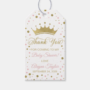Etiqueta Para Presente Princesa Agradecimento Você Tag, rosa, brilho do