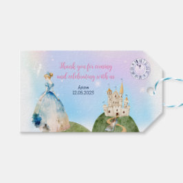 Etiqueta Para Presente Princesa Aniversário Crianças Obrigado