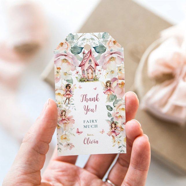 Etiqueta Para Presente Princesa Branca Fada Aniversário Obrigado (Criador carregado)