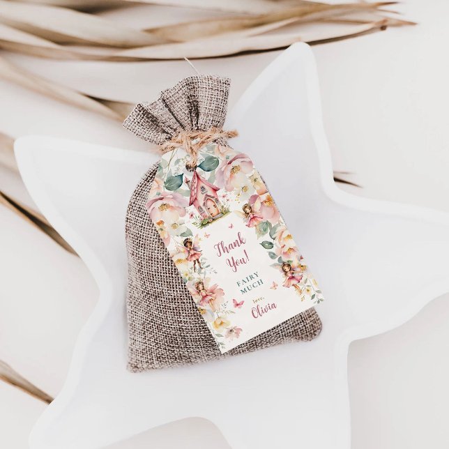 Etiqueta Para Presente Princesa Branca Fada Aniversário Obrigado (Criador carregado)