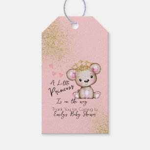 Etiqueta Para Presente Princesa de Chuveirinho de Bebê Rosa Brilhante