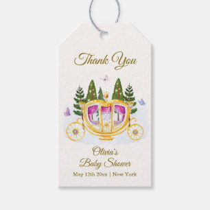 Etiqueta Para Presente Princesa do Conto de Fadas da Floresta Carruagem C