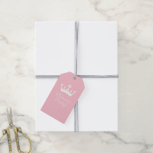 Etiqueta Para Presente Princesa do Partido, Rosa e Branco