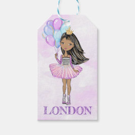 Etiqueta Para Presente Princesa Negra Americana Festa de Aniversário Lava