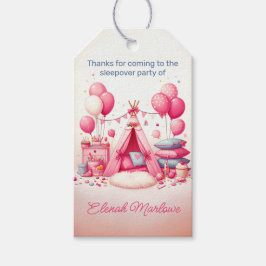 Etiqueta Para Presente Princesa Teepee & Travesseiros Festa de aniversári
