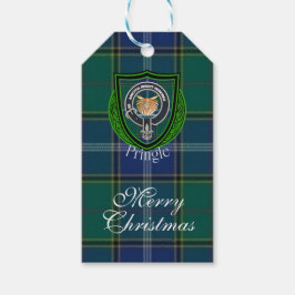 Etiqueta Para Presente Pringle Scottish Clan Tartan & Crest