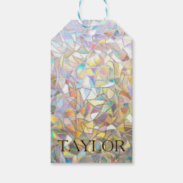 Etiqueta Para Presente Prismatic Stained Glass Effect - Rainbow Prismatic