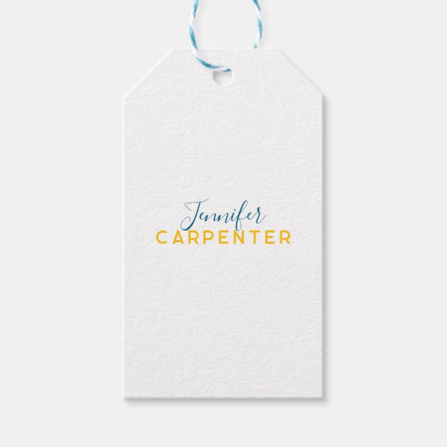 Etiqueta Para Presente Professional elegant modern minimalist plain (Frente)