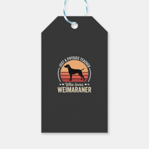 Etiqueta Para Presente Professor de Física Amante do Cão Weimaraner