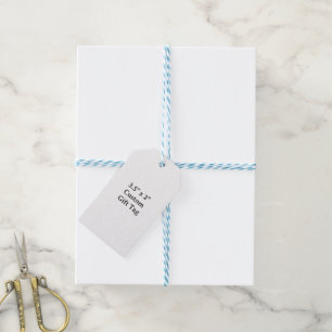 Etiqueta Para Presente Projete seu próprio cordão azul e branco de 8,9 cm