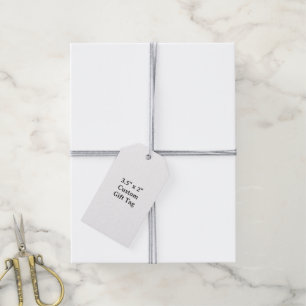 Etiqueta Para Presente Projete seu próprio cordão cinza 3,5" x 2"
