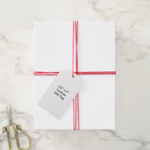 Etiqueta Para Presente Projete seu próprio cordão vermelho 3,5" x 2"