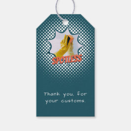 Etiqueta Para Presente Promocional Do Serviço De Limpeza Da Casa Obrigado