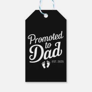 Etiqueta Para Presente Promovido Ao Pai EST 2025 Engraçado Em Breve Para 