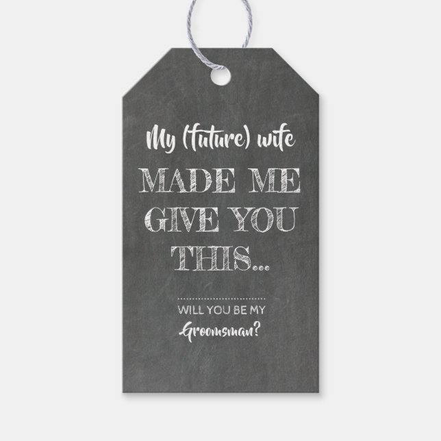 Etiqueta Para Presente Proposta de padrinho de casamento Engraçada (Frente)