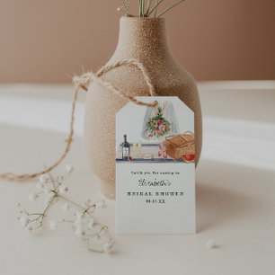 Etiqueta Para Presente Provando Elegante de Vinho Chá de panela de piq