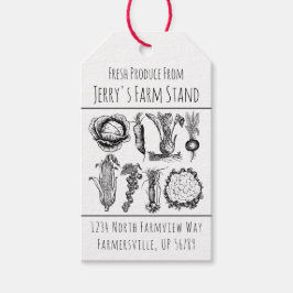 Etiqueta Para Presente "Publicidade na Fazenda de estrada do agricultor