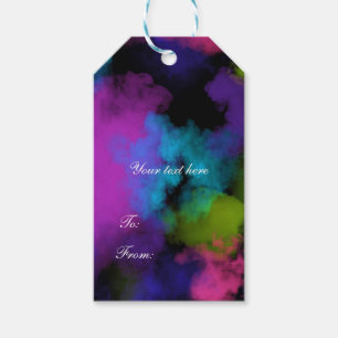 Etiqueta Para Presente Puffs de Color Maquiagem Beleza Chic Glamour Festa